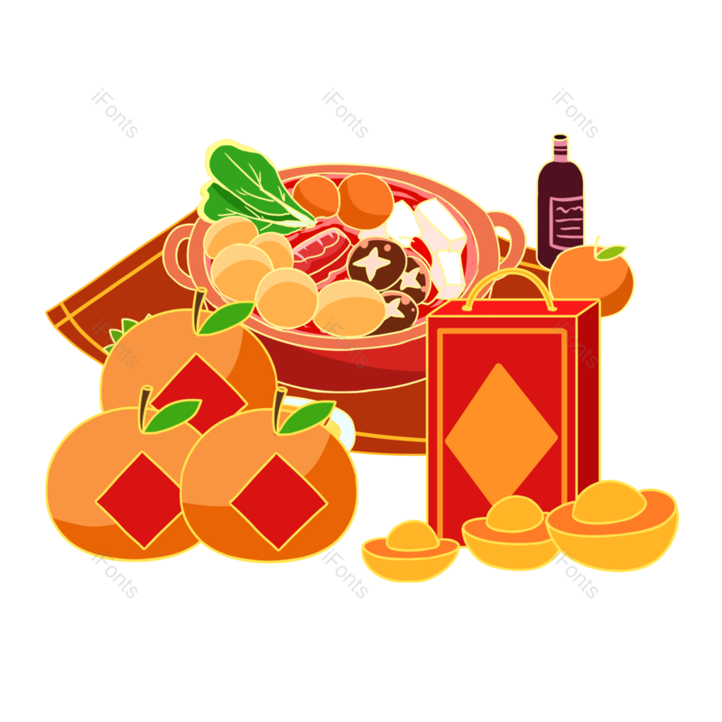 年货图片,购物元素,PNG,免抠素材